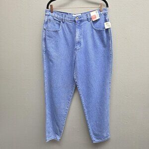 Vintage L.A. Blues Jeans Womens 16 Plus Petite Blue Relaxed Fit Tapered Leg 90s